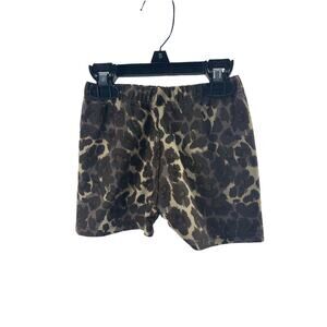 Unbranded Girls' Leopard Animal Athletic Pull-On Shorts Youth Size Medium 8/10